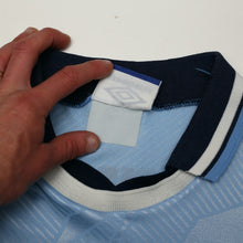 Load image into Gallery viewer, 1993/95 Rosler #28 Manchester City Vintage Umbro Home Football Shirt (L)16