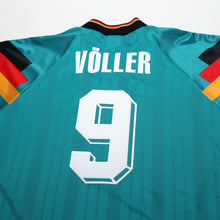 Load image into Gallery viewer, 1992/94 Voller #9 Germany Vintage adidas Away Football Shirt (L) EURO 9210