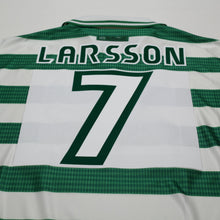 Load image into Gallery viewer, 1997/99 Larsson #7 Celtic Vintage Umbro Home Football Shirt (XL)11
