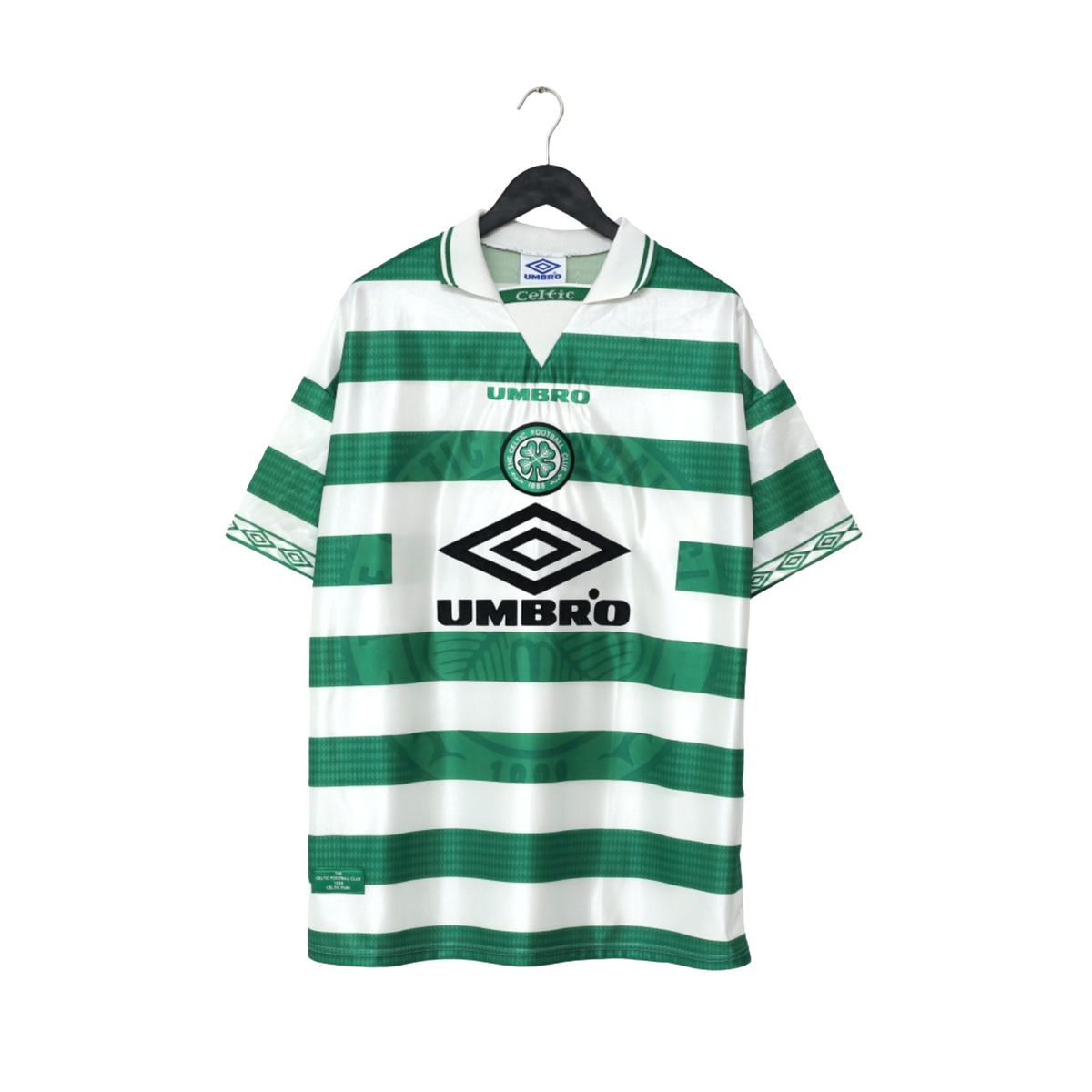 Celtic FC Umbro ユニフォーム XL Larsson 7 1997/99 Larsson #7 Celtic Vintage Umbro Home Football Shirt (XL