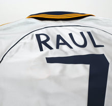 Load image into Gallery viewer, 1998/00 RAUL #7 Real Madrid Vintage Retro adidas Home Football Shirt (M)11