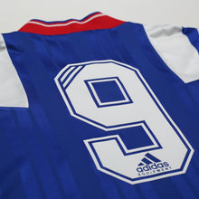 Load image into Gallery viewer, 1992/94 McCoist #9 Rangers Vintage adidas Equipment Home Football Shirt (L)12