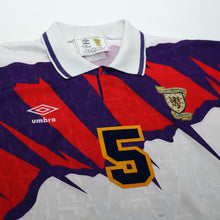Load image into Gallery viewer, 1991/93 McCoist #5 Scotland Vintage Umbro Away Football Shirt (L) Euro 927