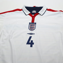 Load image into Gallery viewer, 2003/05 Gerrard #4 England Vintage Umbro Home Football Shirt (L) EURO 20042