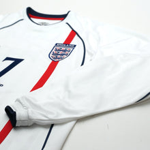 Load image into Gallery viewer, 2001/03 BECKHAM #7 England Vintage Umbro L/S Home Greece Football Shirt (S)5