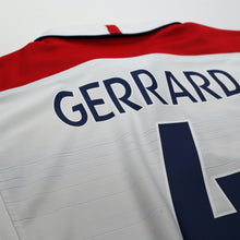 Load image into Gallery viewer, 2003/05 Gerrard #4 England Vintage Umbro Home Football Shirt (L) EURO 200410