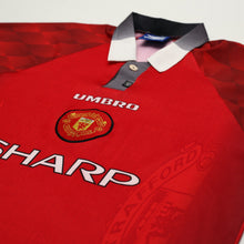 Load image into Gallery viewer, 1996/98 Beckham #10 Manchester United Vintage Umbro Home Football Shirt (L)4