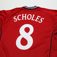 Load image into Gallery viewer, 2002/04 Scholes #8 England Vintage Umbro Away Football Shirt (L) Argentina WC8