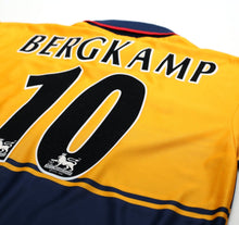 Load image into Gallery viewer, 1997/98 BERGKAMP #10 Arsenal Vintage Nike Away Football Shirt (M)