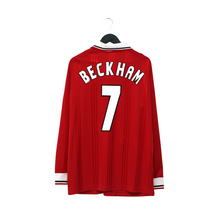 Load image into Gallery viewer, 1999 Beckham #7 Manchester United adidas Icons L/S Treble Football Shirt (L/XL)0