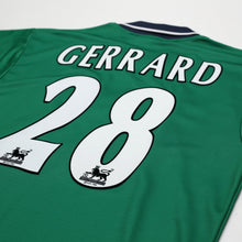 Load image into Gallery viewer, 1999/00 Gerrard #28 Liverpool Vintage Reebok Away Football Shirt (S/M) 34/369