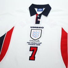 Load image into Gallery viewer, 1997/99 Beckham #7 England Vintage Umbro Home Football Shirt (L/XL) WC 19982