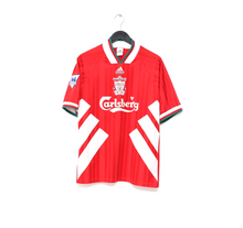Load image into Gallery viewer, 1993/95 RUSH #9 Liverpool Vintage adidas Equipment Home Football Shirt (M)