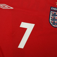 Load image into Gallery viewer, 2004/06 Beckham #7 England Vintage Umbro LS Away Football Shirt (S) EURO 20046