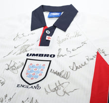 Load image into Gallery viewer, 1997/99 ENGLAND U21'S Vintage Umbro Home SIGNED Football Shirt (L) BNWOT