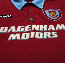 Load image into Gallery viewer, 1995/97 DICKS #3 West Ham United Vintage PONY Football Shirt (S)