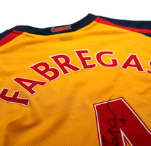 Load image into Gallery viewer, 2008/09 FABREGAS #4 Arsenal Vintage Nike MATCH ISSUE Away Football Shirt SIGNED