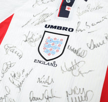 Load image into Gallery viewer, 1997/99 ENGLAND U21'S Vintage Umbro Home SIGNED Football Shirt (L) BNWOT