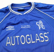 Load image into Gallery viewer, 1999/01 WISE #11 Chelsea Vintage Umbro FA CUP FINAL 2000 Football Shirt (XL)