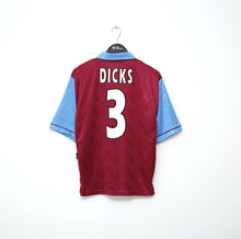 Load image into Gallery viewer, 1995/97 DICKS #3 West Ham United Vintage PONY Football Shirt (S)