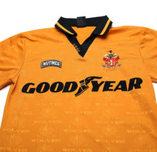 Load image into Gallery viewer, 1995/96 BULL #9 Wolverhampton Wanderers Vintage Nutmeg Home Football Shirt (S)