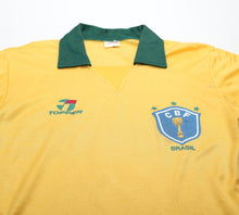 Load image into Gallery viewer, 1988/91 BRAZIL Vintage Topper Home Football Shirt Jersey (S/M)