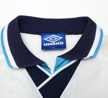 Load image into Gallery viewer, 1995 ENGLAND Vintage Umbro Home MATCH WORN/ISSUED/SIGNED Football Shirt (XL)