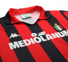 Load image into Gallery viewer, 1988/89 AC MILAN Vintage Kappa Long Sleeve Home Football Shirt Jersey (S)