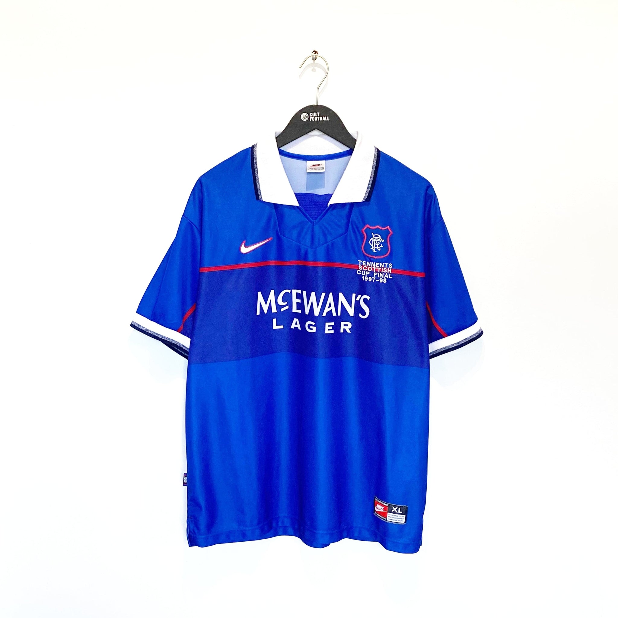 1997/98 McCOIST #12 Rangers Vintage Nike Home Scottish Cup Final