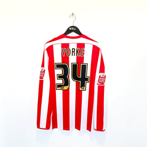 2006/07 YORKE #34 Sunderland Vintage Lonsdale Football Shirt (XL) Signed Issued