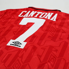 Load image into Gallery viewer, 1992/94 Cantona #7 Manchester United Vintage Umbro Home Football Shirt (L)11
