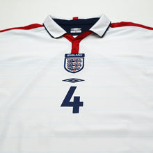 Load image into Gallery viewer, 2003/05 Gerrard #4 England Vintage Umbro Home Football Shirt (XL) EURO 20043
