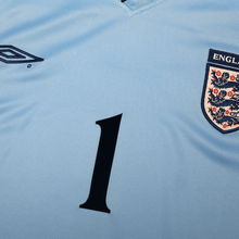 Load image into Gallery viewer, 2002/03 Seaman #1 England Vintage Umbro GK Football Shirt (XXL) 2002 WC5
