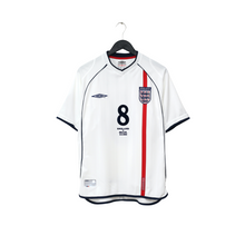Load image into Gallery viewer, 2001/03 Scholes #8 England Vintage Umbro Home Football Shirt (M) Brazil 2002 WC0
