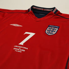 Load image into Gallery viewer, 2002/04 Beckham #7 England Vintage Umbro Away Football Shirt (M) Argentina WC4

