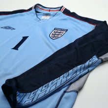 Load image into Gallery viewer, 2002/03 Seaman #1 England Vintage Umbro GK Football Shirt (XL) 2002 WC4
