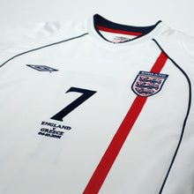 Load image into Gallery viewer, 2001/03 Beckham #7 England Vintage Umbro Home Greece Football Shirt (M)4
