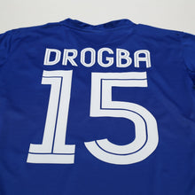 Load image into Gallery viewer, 2005/06 Drogba #15 Chelsea Vintage Umbro Centenary UCL Home Football Shirt (M)10
