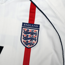 Load image into Gallery viewer, 2001/03 Beckham #7 England Vintage Umbro Home Greece Football Shirt (XL)6
