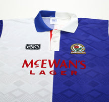 Load image into Gallery viewer, 1992/94 SHEARER #9 Blackburn Rovers Vintage Asics Home Football Shirt (XL)

