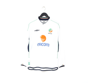 2002/03 KEANE #6 Ireland Vintage Umbro L/S Away Football Shirt (M)