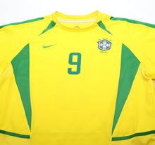 Load image into Gallery viewer, 2002/04 RONALDO #9 Brazil Vintage Nike WC 2002 Home Football Shirt (L)
