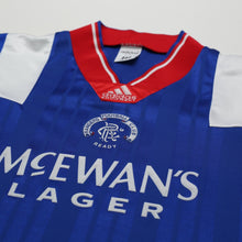 Load image into Gallery viewer, 1992/94 McCoist #9 Rangers Vintage adidas Equipment Home Football Shirt (L)5
