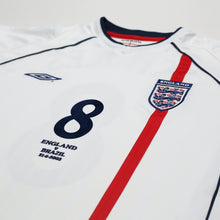 Load image into Gallery viewer, 2001/03 Scholes #8 England Vintage Umbro Home Football Shirt (XL) Brazil 2002 WC4
