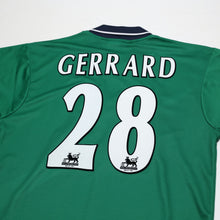 Load image into Gallery viewer, 1999/00 Gerrard #28 Liverpool Vintage Reebok Away Football Shirt (S/M) 34/367

