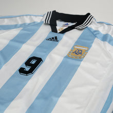 Load image into Gallery viewer, 1998/99 Batistuta #9 Argentina Vintage adidas Home Football Shirt (XL) WC 98
