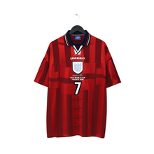 Load image into Gallery viewer, 1997/99 Beckham #7 England Vintage Umbro Away Football Shirt (XL) WC 19980
