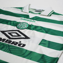Load image into Gallery viewer, 1997/99 Larsson #7 Celtic Vintage Umbro Home Football Shirt (XL)4
