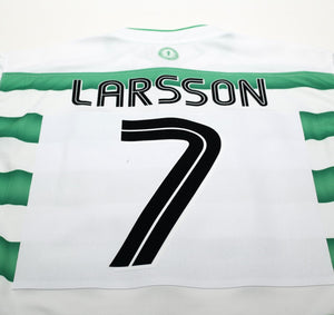 2003/04 LARSSON #7 Celtic Vintage Umbro European Home Football Shirt (L)