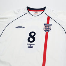 Load image into Gallery viewer, 2001/03 Scholes #8 England Vintage Umbro Home Football Shirt XXL Brazil 2002 WC2

